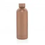 Branded Recycled Impact Steel Vacuum Bottle 500ml with printed logo or design and supplied in cardboard box