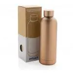 Branded Recycled Impact Steel Vacuum Bottle 500ml with printed logo or design and supplied in cardboard box