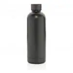 Branded Recycled Impact Steel Vacuum Bottle 500ml in black with printed logo or design