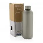 Customised Recycled Impact Steel Vacuum Bottle 500ml with printed logo or design and supplied in cardboard box