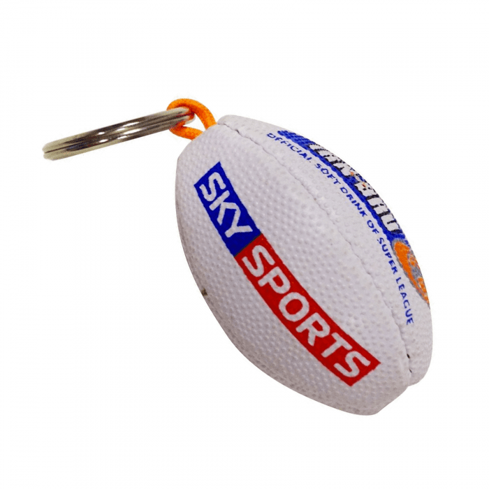 Promotional Rugby Ball Keyring printed with logo or design