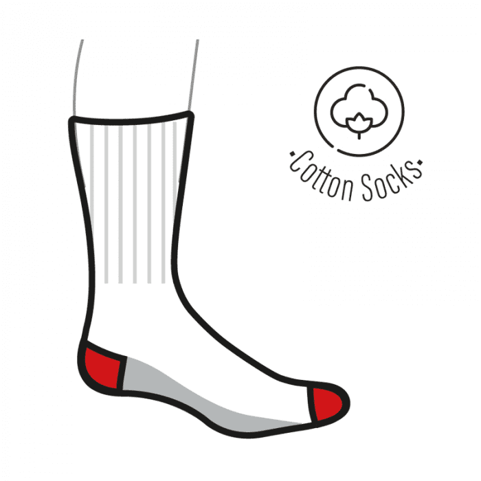 Personalised Sports Crew Socks in assorted colours with printed logo or design