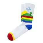 Printed Sports Crew Socks in assorted colours with printed logo or design