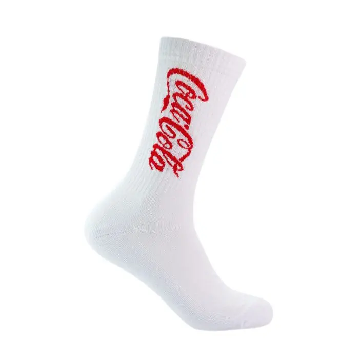 Custom-Branded Sports Crew Socks in assorted colours with printed logo or design