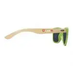 Branded Sun Ray Bamboo Sunglasses in assorted colours with printed logo or design side view