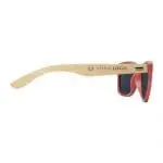 Customised Sun Ray Bamboo Sunglasses in assorted colours with printed logo or design side view