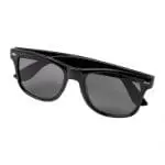 Personalised Sun Ray rPET Sunglasses in black with printed logo or design