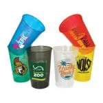 Printed Translucent Pint Stadium Cup in assorted colours with printed logo or design