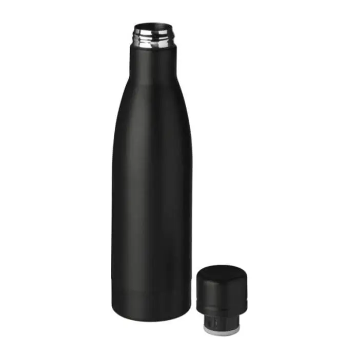 Branded Vasa Copper Vacuum Bottle 500ml in black with printed logo or design