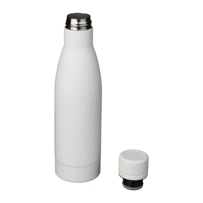 Branded Vasa Copper Vacuum Bottle 500ml in white with printed logo or design