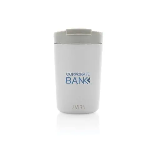 Promotional Avira Re-Steel Tumbler 300ml in white printed with logo or design