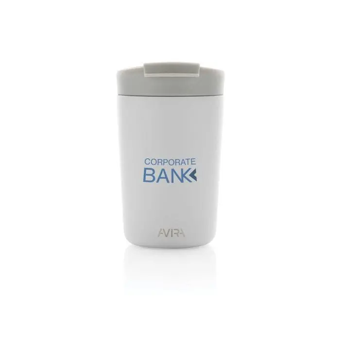 Promotional Avira Re-Steel Tumbler 300ml in white printed with logo or design