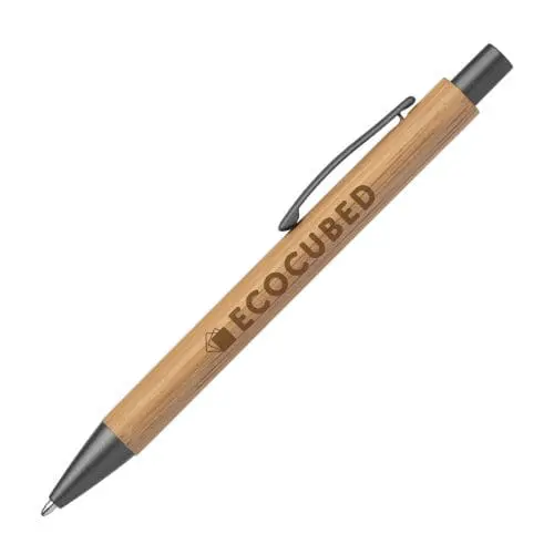 Promotional Bambowie Bamboo Pen in bamboo with printed logo or design