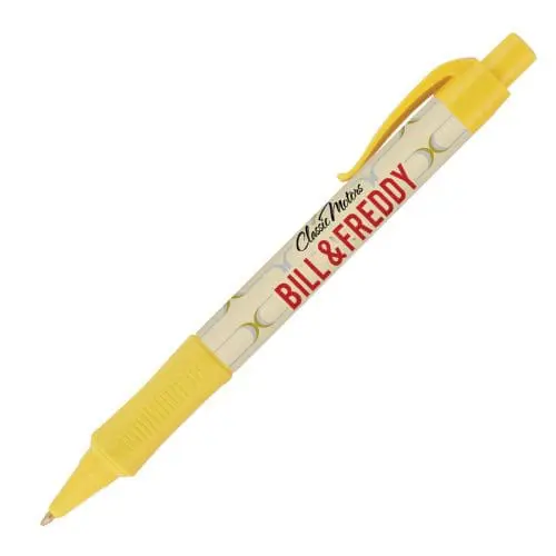 Promotional Hepburn Classic Pen in yellow with printed logo or design