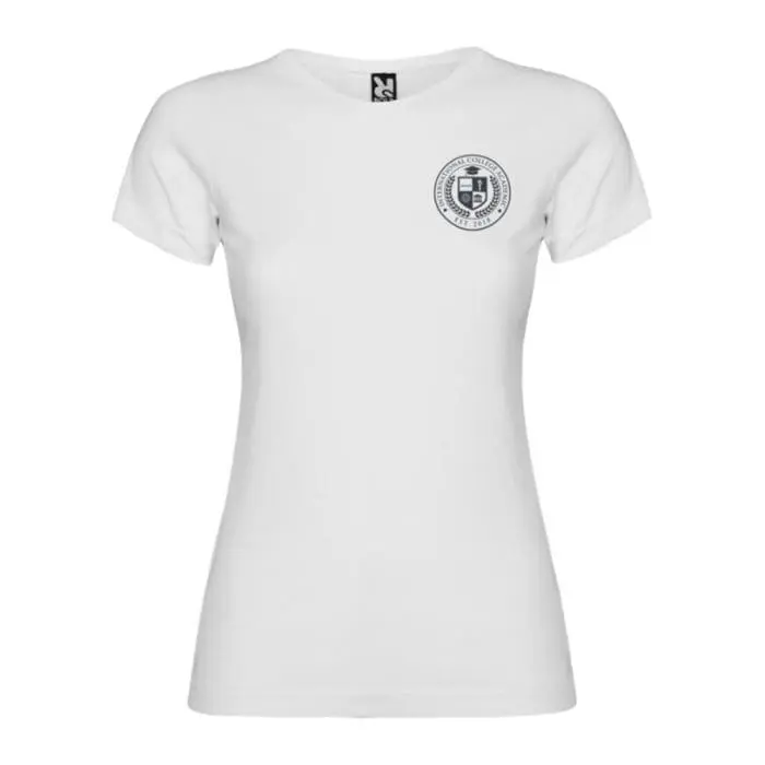 Promotional Jamaica Short Sleeve Women's White T-Shirt printed with logo or design