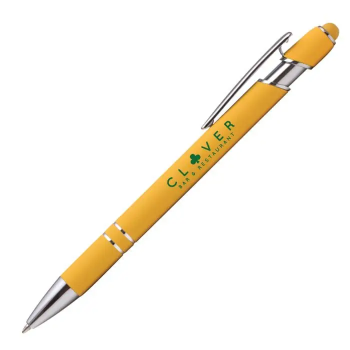 Promotional Prince Bright Stylus Pen in yellow with printed logo or design