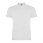 Printed Roly Star Men's White Polo Shirt in white with printed logo or design