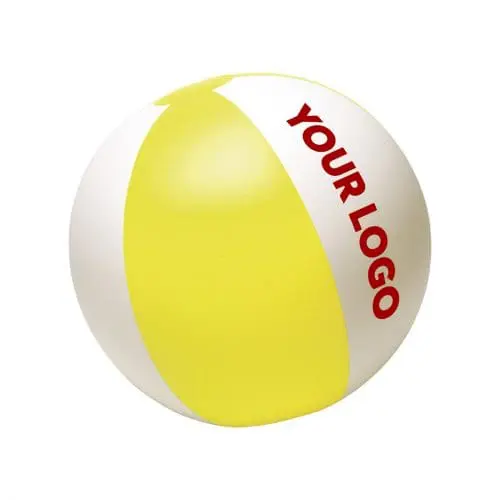 Promotional United Beach Ball in yellow with printed logo or design