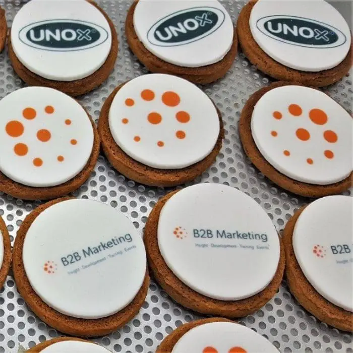 Printed Logo Gingernut Biscuits 5cm with printed logo or design