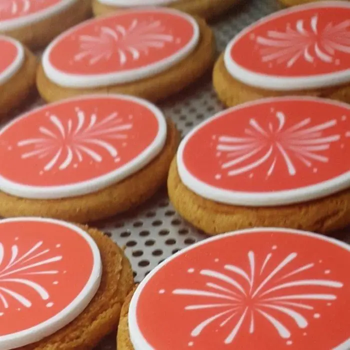 Promotional Logo Gingernut Biscuits 5cm with printed logo or design