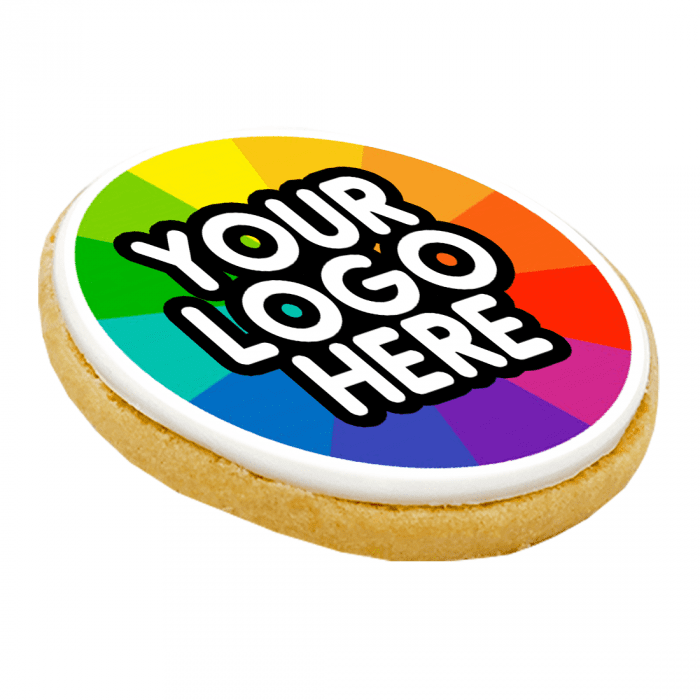 Promotional Logo Shortbread Biscuits 8cm with printed logo or design