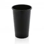 Printed Recycled Aluminium Lightweight Cup 450ml in black with printed logo or design