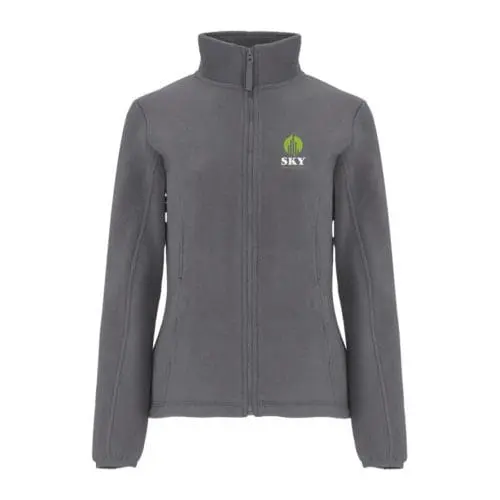 Printed Roly Artic Women's Fleece Jacket in grey with printed logo or design