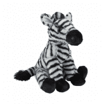 Personalised Zebra with Scarf Plush Toy 30cm with printed logo or message