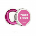 Printed Silicone Straw in a Tin in pink with printed logo or design