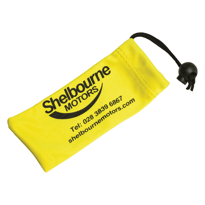 Printed Large Microfibre Locking Wheel Nut Bag with printed logo or design