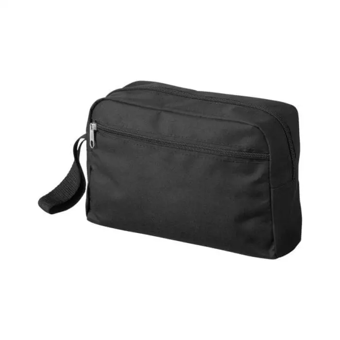 Printed Transit Toiletry Bag in black with printed logo or design