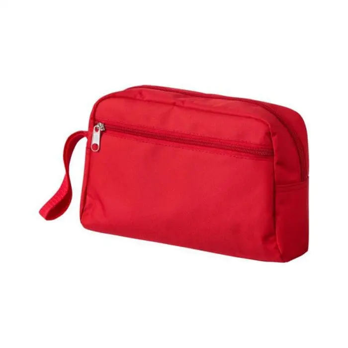 Printed Transit Toiletry Bag in red with printed logo or design