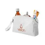 Promotional Transit Toiletry Bag in white with printed logo or design