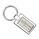 Printed Bondi Keyring in silver with printed logo or design