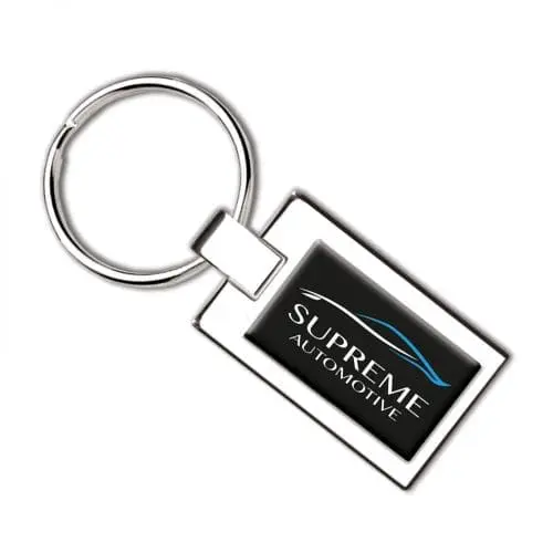 Promotional Bondi Keyring in silver with printed logo or design