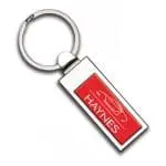 Promotional Carrera Keyring in silver with printed logo or design