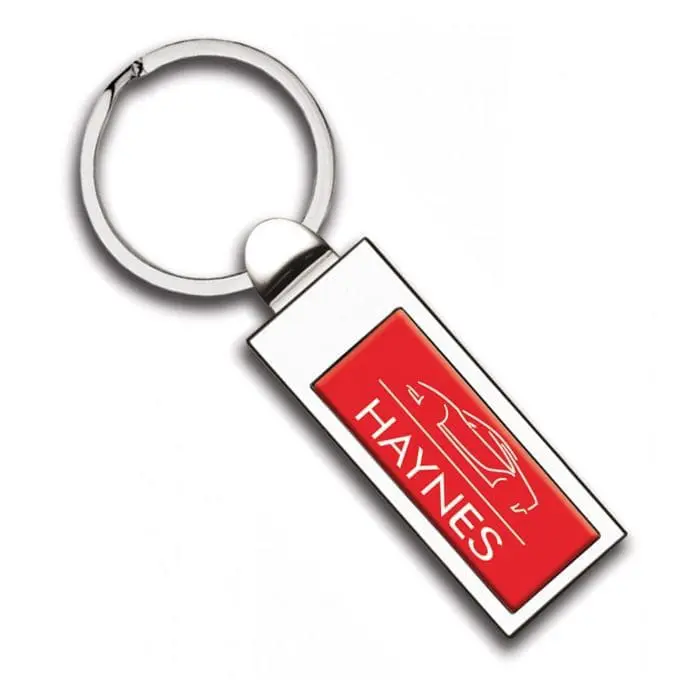 Promotional Carrera Keyring in silver with printed logo or design