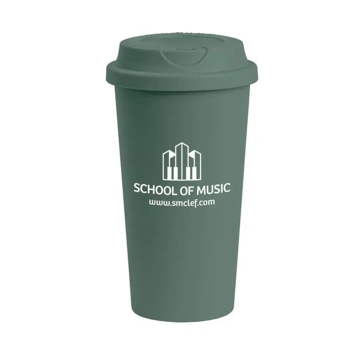 Promotional Costa Rica Recycled Plastic Tumbler 475ml in green with printed logo or design