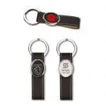 Promotional Elite Hide Oval Keyring with printed logo or design