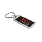 Promotional Polycrown Small Arch Keyring in silver with printed logo or design