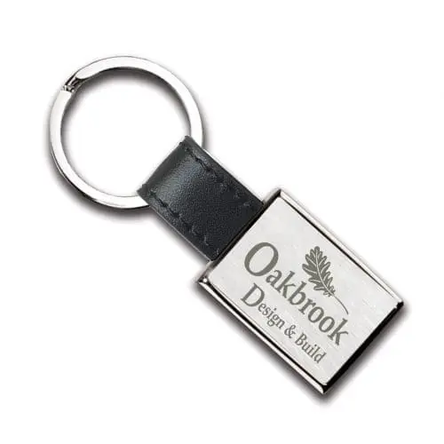 Promotional Rectangular i.zu Keyring Engraved with logo or design