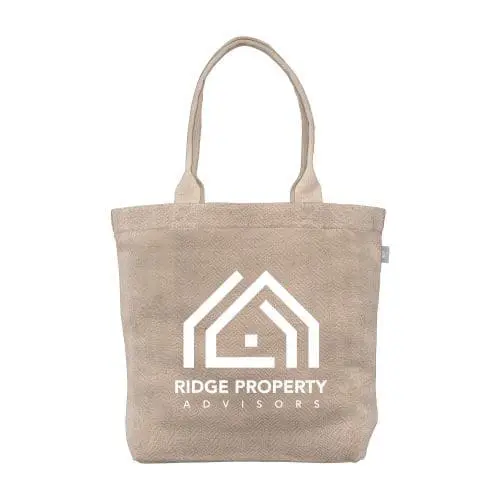 Promotional Savannah Cotton and Jute Tote Bag with printed logo or design