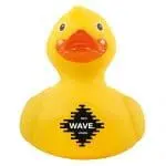 Branded Squeaky Rubber Bath Duck with printed logo or design