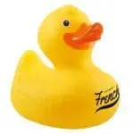 Printed Squeaky Rubber Bath Duck with printed logo or design