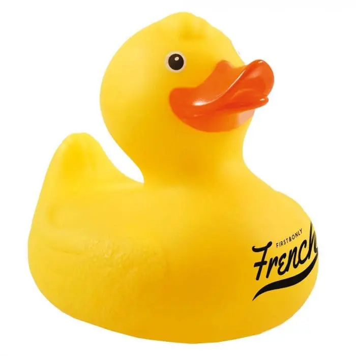 Printed Squeaky Rubber Bath Duck with printed logo or design