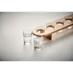 Printed 6 Shot Glasses with Tray 20ml with printed logo or design