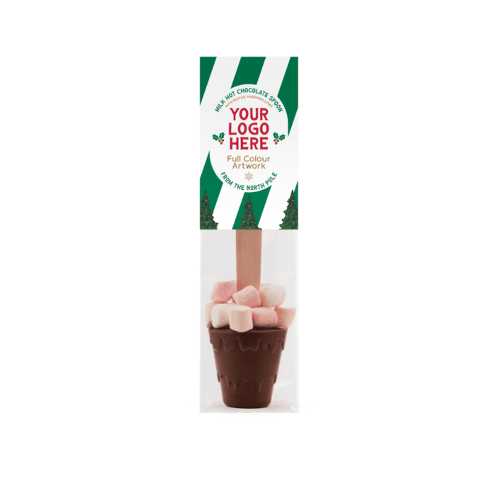 Printed Hot Chocolate Spoon with Marshmallows with printed logo or design