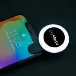 Branded Selfie Ring Light in black or white with printed logo or design