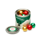 Branded Small Paint Tin - Solid Chocolate Balls with printed logo or design