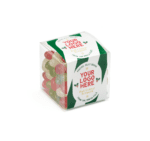 Promotional Clear Cube - Festive Jelly Beans with printed logo or design